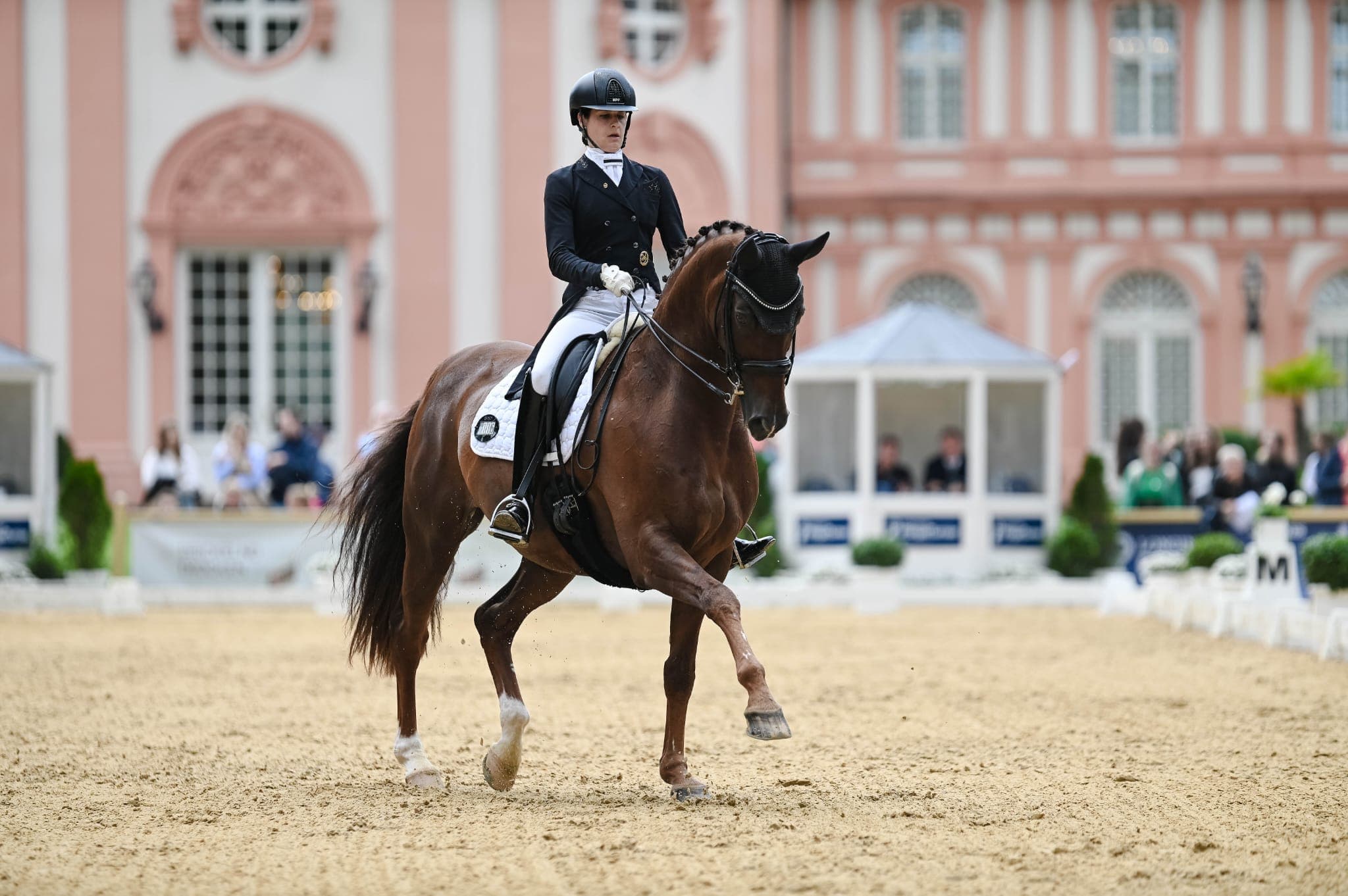 Rider competing at Wiesbaden palace